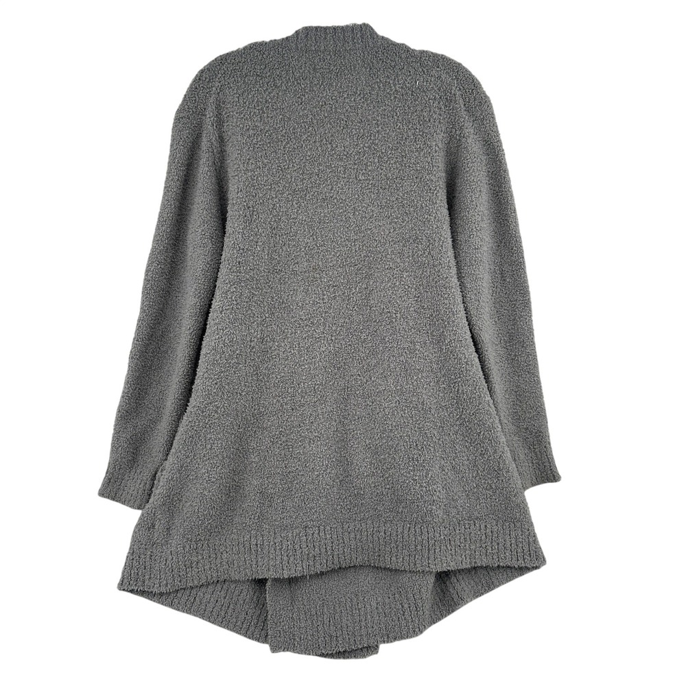 UGG Women Medium Cozy Knit Cardigan Waterfall Front Cozy Teddy Bear Fleece Gray